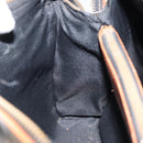 FENDI Pecan Canvas Hand Bag PVC Brown Gold Auth ep11310-19