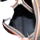 FENDI Pecan Canvas Hand Bag PVC Brown Gold Auth ep11310-22