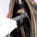 FENDI Pecan Canvas Hand Bag PVC Brown Gold Auth ep11310-12