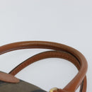 FENDI Pecan Canvas Hand Bag PVC Brown Gold Auth ep11310-8