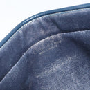 Christian Dior Trotter Canvas Clutch Bag Navy Gold Auth ep11315-10