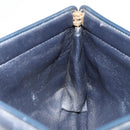 Christian Dior Trotter Canvas Clutch Bag Navy Gold Auth ep11315-12