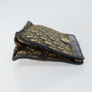 Christian Dior Trotter Canvas Clutch Bag Navy Gold Auth ep11315-3
