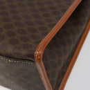 CELINE Macadam Canvas Tote Bag PVC Leather Brown Gold Auth ep11322-15