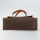 CELINE Macadam Canvas Tote Bag PVC Leather Brown Gold Auth ep11322-5
