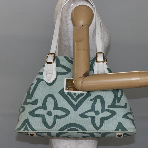 LOUIS VUITTON Cruise line Taicienne PM Bag Canvas Green M95678 LV Auth ep11328