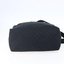 GUCCI GG Canvas Web Sherry Line Tote Bag 2way Black Silver 256099 Auth ep11333-5