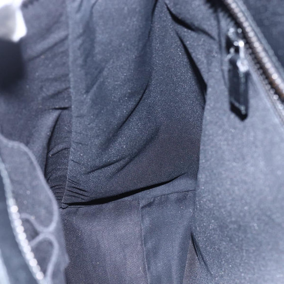 GUCCI GG Canvas Web Sherry Line Tote Bag 2way Black Silver 256099 Auth ep11333