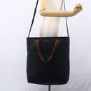 GUCCI GG Canvas Web Sherry Line Tote Bag 2way Black Silver 256099 Auth ep11333-24