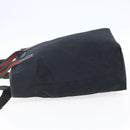 GUCCI GG Canvas Web Sherry Line Tote Bag 2way Black Silver 256099 Auth ep11333-3