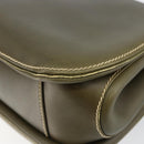 GUCCI Bamboo Hand Bag Leather Khaki Gold Auth ep11339-16