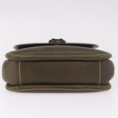GUCCI Bamboo Hand Bag Leather Khaki Gold Auth ep11339-17