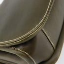 GUCCI Bamboo Hand Bag Leather Khaki Gold Auth ep11339-17