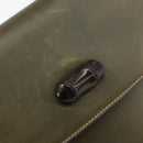 GUCCI Bamboo Hand Bag Leather Khaki Gold Auth ep11339-18