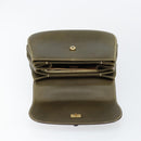 GUCCI Bamboo Hand Bag Leather Khaki Gold Auth ep11339-9