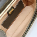 GUCCI Bamboo Hand Bag Leather Khaki Gold Auth ep11339-10