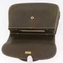 GUCCI Bamboo Hand Bag Leather Khaki Gold Auth ep11339-21