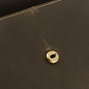 GUCCI Bamboo Hand Bag Leather Khaki Gold Auth ep11339-11