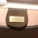 GUCCI Bamboo Hand Bag Leather Khaki Gold Auth ep11339-22