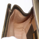 GUCCI Bamboo Hand Bag Leather Khaki Gold Auth ep11339-24