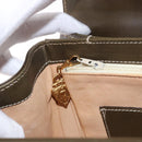 GUCCI Bamboo Hand Bag Leather Khaki Gold Auth ep11339-27