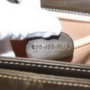 GUCCI Bamboo Hand Bag Leather Khaki Gold Auth ep11339-30