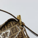 FENDI Zucchino Canvas Mamma Baguette Shoulder Bag Beige Gold Auth ep11341-18