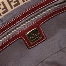 FENDI Zucchino Canvas Mamma Baguette Shoulder Bag Beige Gold Auth ep11341-20