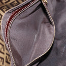 FENDI Zucchino Canvas Mamma Baguette Shoulder Bag Beige Gold Auth ep11341-23