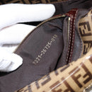 FENDI Zucchino Canvas Mamma Baguette Shoulder Bag Beige Gold Auth ep11341-12