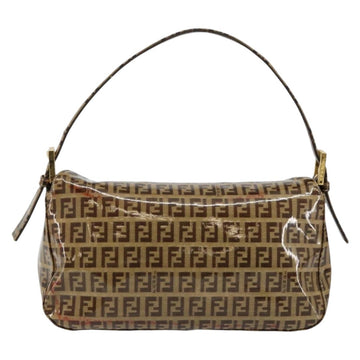 FENDI Zucchino Canvas Mamma Baguette Shoulder Bag Beige Gold Auth ep11341 - 0