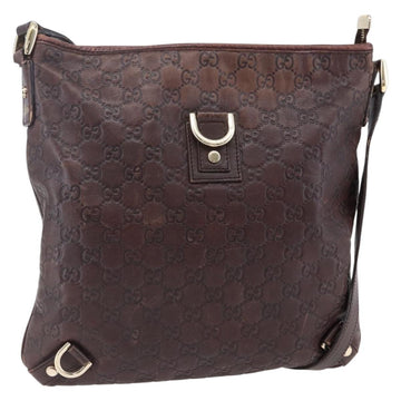 GUCCI Guccissima Abbey GG Canvas Bag Leather Bordeaux Gold 131326 Auth ep11342