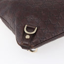 GUCCI Guccissima Abbey GG Canvas Bag Leather Bordeaux Gold 131326 Auth ep11342-15