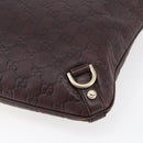 GUCCI Guccissima Abbey GG Canvas Bag Leather Bordeaux Gold 131326 Auth ep11342-16