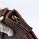 GUCCI Guccissima Abbey GG Canvas Bag Leather Bordeaux Gold 131326 Auth ep11342-10