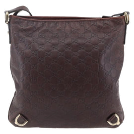 GUCCI Guccissima Abbey GG Canvas Bag Leather Bordeaux Gold 131326 Auth ep11342 - 0