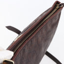 GUCCI Guccissima Abbey GG Canvas Bag Leather Bordeaux Gold 131326 Auth ep11342-6