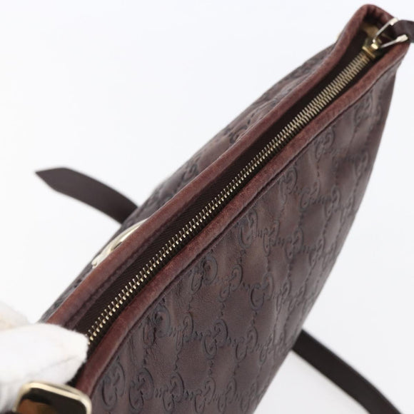 GUCCI Guccissima Abbey GG Canvas Bag Leather Bordeaux Gold 131326 Auth ep11342