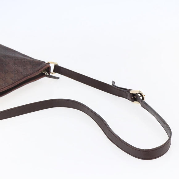 GUCCI Guccissima Abbey GG Canvas Bag Leather Bordeaux Gold 131326 Auth ep11342