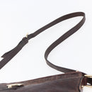 GUCCI Guccissima Abbey GG Canvas Bag Leather Bordeaux Gold 131326 Auth ep11342-14