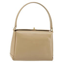 GUCCI Shoulder Bag Leather Beige Gold Auth ep11343-1