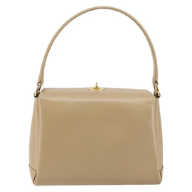 GUCCI Shoulder Bag Leather Beige Gold Auth ep11343 - 0