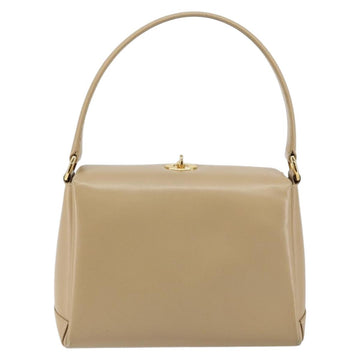 GUCCI Shoulder Bag Leather Beige Gold Auth ep11343 - 0