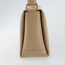 GUCCI Shoulder Bag Leather Beige Gold Auth ep11343-4