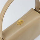 GUCCI Shoulder Bag Leather Beige Gold Auth ep11343-6