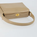 GUCCI Shoulder Bag Leather Beige Gold Auth ep11343-7