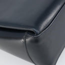 GUCCI Shoulder Bag Leather Navy Gold Auth ep11344-17