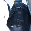 GUCCI Shoulder Bag Leather Navy Gold Auth ep11344-19