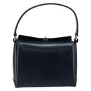 GUCCI Shoulder Bag Leather Navy Gold Auth ep11344-13