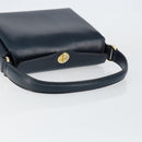 GUCCI Shoulder Bag Leather Navy Gold Auth ep11344-7